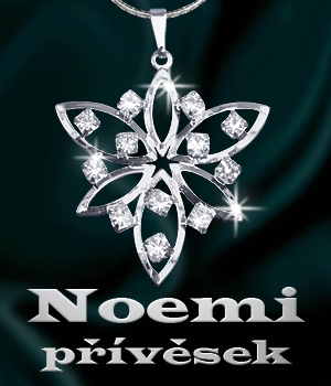 Noemi přívěsek - strass stříbřený